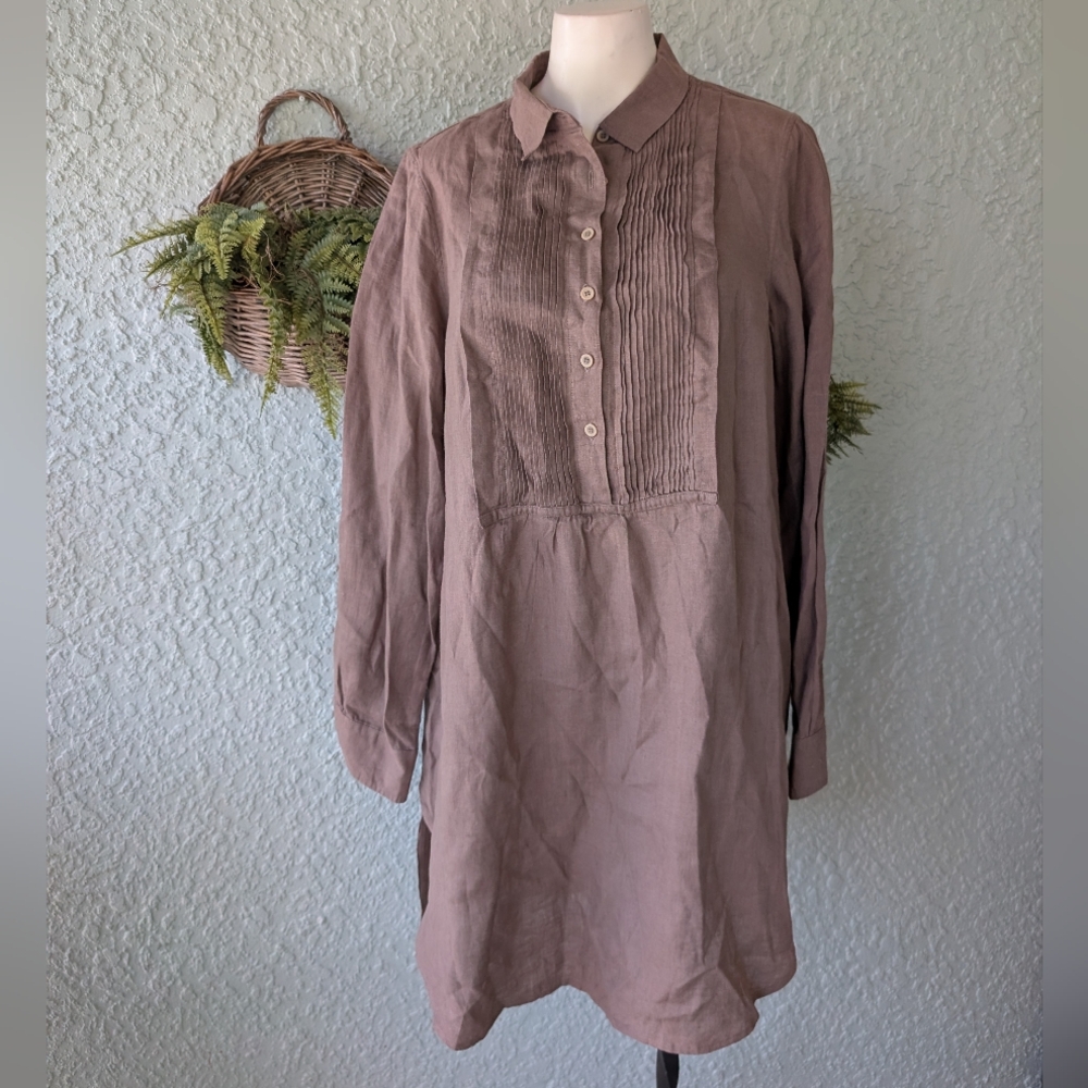 Laundry By Shelli Segal Taupe Long‎ Sleeve Dress